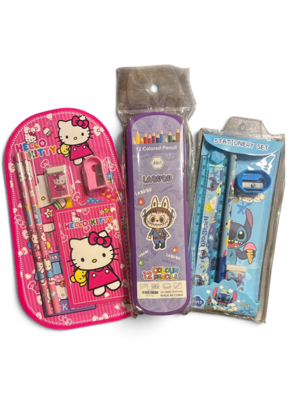 Stationery Set Hello Kitty and Stitch and Monster -Kids Office Supplies